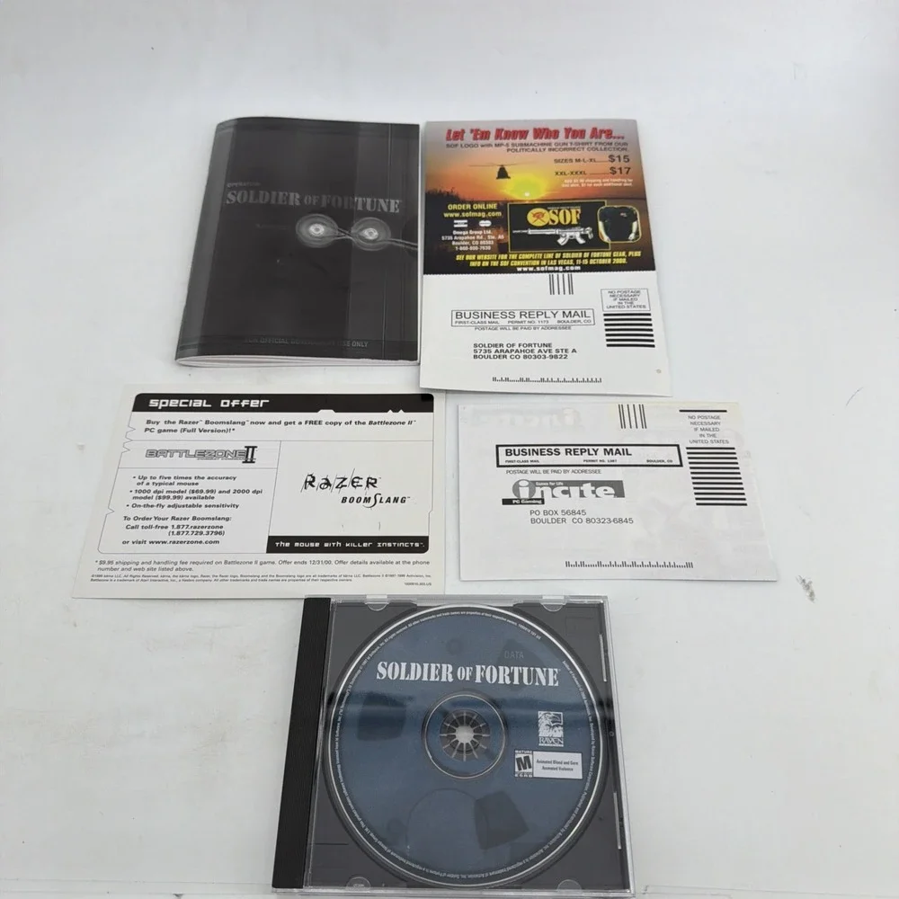 Soldier of Fortune (PC, 2000, Activision) Big Box Large Display
